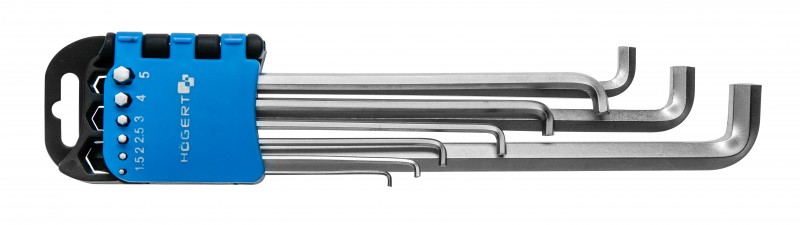 Garo seškantu atslēdziņu komplekts, 9 gab.