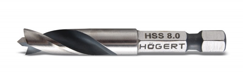 Urbis kokam ar seškantu kātu 8.0 mm, L-60 mm, tērauds HSS