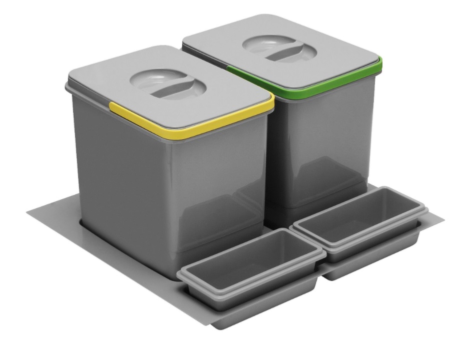 Atkritumu konteineru komplekts MULTINO 600mm korpusam,pelēks