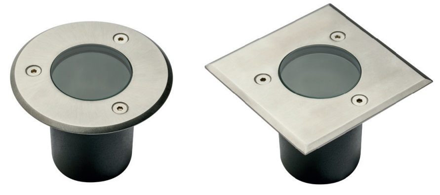 Āra LED gaismeklis ALFA-MINI, max 10W, GU10, iefrēzējams grīdā