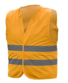 ORLA atstarojoša veste, oranža (dažādi izmēri)