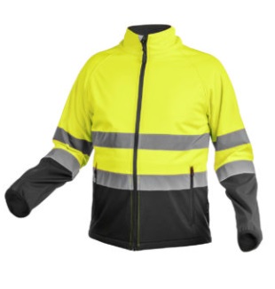 EXTER softshell jaka, atstarojoša, dzeltena (dažādi izmēri)