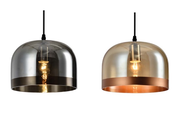 LED lustra LATI, max 40W, E27, melna/bronza