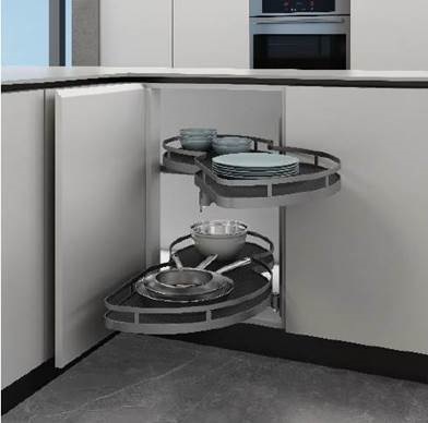 Grozs MONTE CARLO ar bremzi, 426x850mm, labais, antracīts