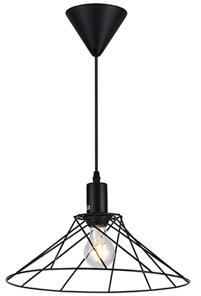 LED lustra TILIA, max 40W, E27, melna/zelta krāsa