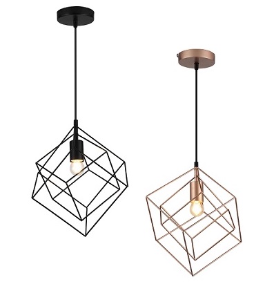 LED lustra ROSA, max 40W, E27, melna/zelta krāsa