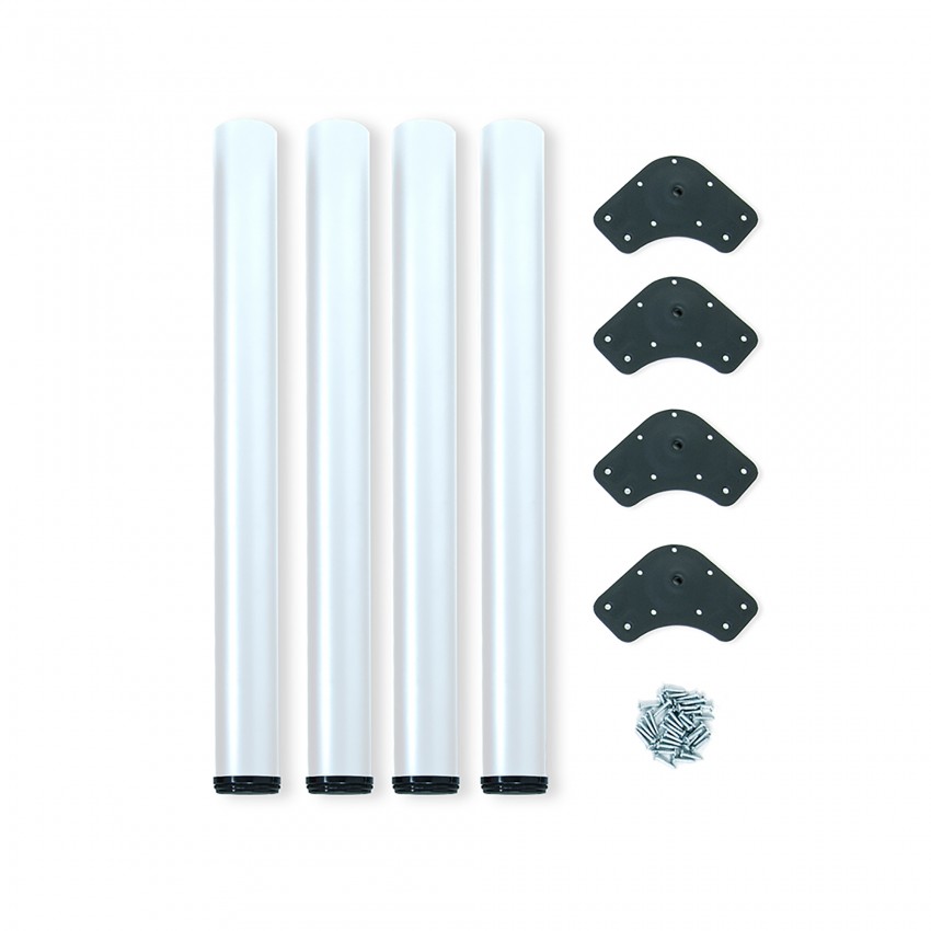 Tērauda galda kājas Ø 60x710 Baltas