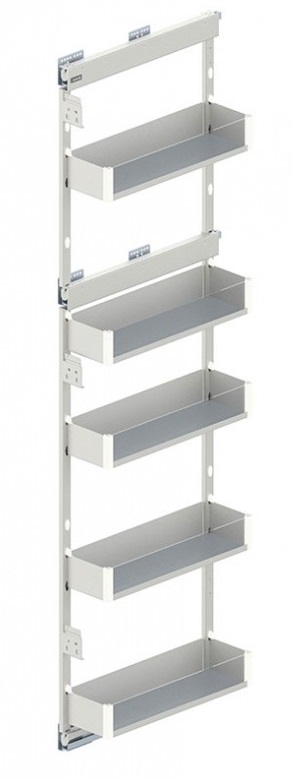 Kolona Maxima PURO ar sānu stiprinājumu, korp. 150/200 mm, H-1700 mm, balta mat./stikls