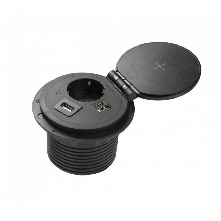 CHARGER PLUS strāvas kontaktligzda, USB A+C, Schucko, HDMI