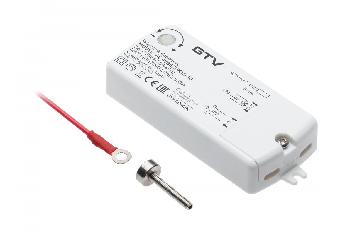 Skārienslēdzis skrūvei 230V max.500W (ar skrūvi), kabelis 2m