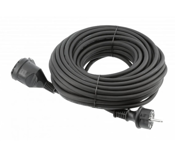 Pagarinātājs ar gumijas izolāciju 10m