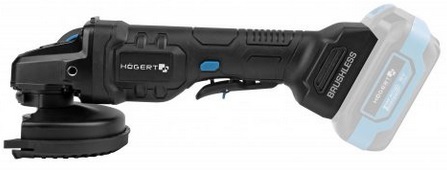 Akumulatora bezsuku leņķa slīpmašīna 125 mm, 18V, ar lāpstiņu slēdzi