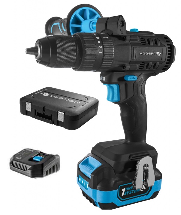 Akumulatora bezsuku trieciena urbis/skrūvgriezis 80 Nm 18V + 4Ah akumulators + 4A uzlādes stacija + futrālis