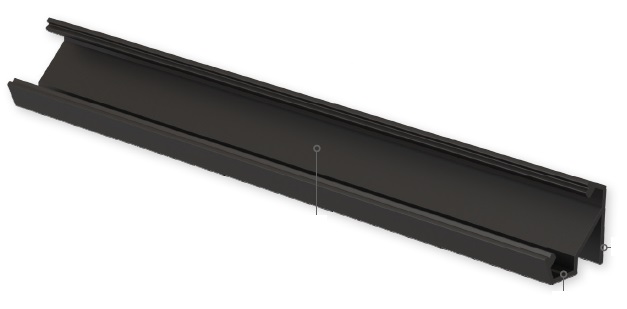 Profils LED lentām LUMINO, uzliktais stūra 45gr., 2 metri