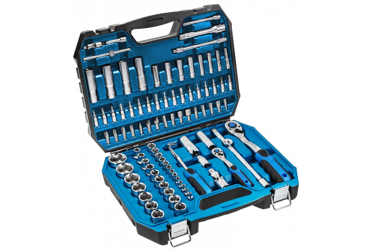 Instrumentu komplekts 95 gb., CrV, 72Tdivu krāsu koferis