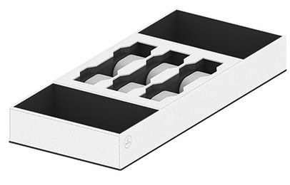 Ieliktnis B1 vidējais pulksteņiem un rokassprādzēm (200x460x58mm) āda / samta, melna / oranža