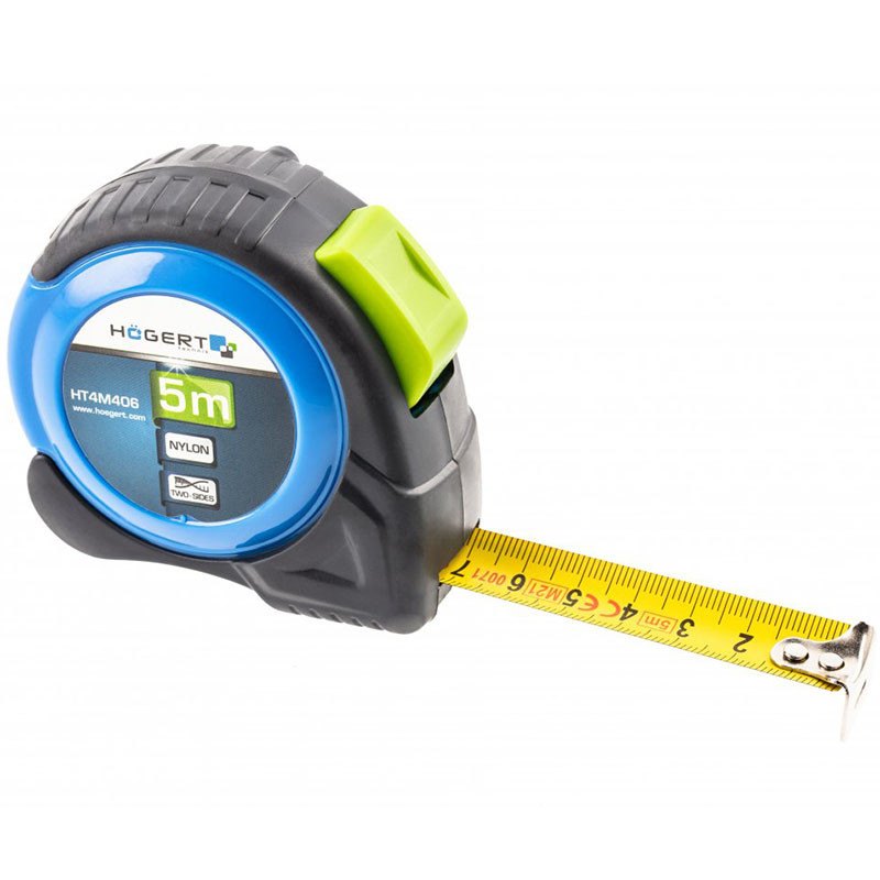 Mērlente 5m, 19mm, neilona, 2 pusējā