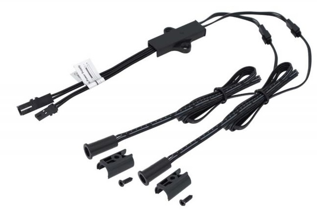 Bezkontakta slēdzis MIKRO IR 12V/36W, 2 sensori, kabeļi 2m un 1,2m, balts/melns