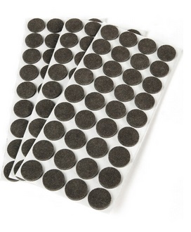 Līmējami filca paliktņi D24*3.5mm, 36 gab, brūni