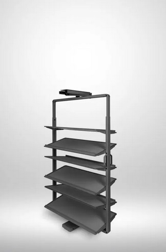 ELITE grozāms plaukts apaviem, 6 plaukti, H=1050-1200mm, klusa aizvēršana